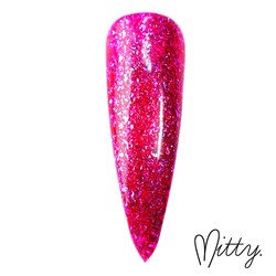 Gel Polish - Platinum Glitter - Pop Pink